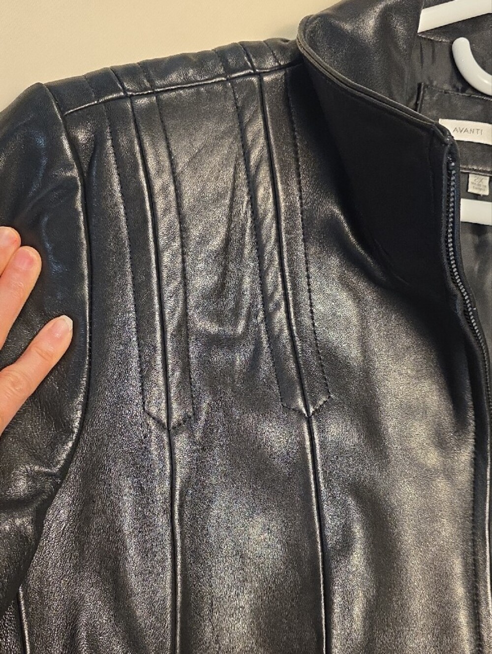 2X Avanti Classic Black Leather Zip Jacket - Women's - Picture 8 of 10
